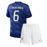 Dres Francúzsko Eduardo Camavinga #6 Domáci pre deti MS 2026 Krátky Rukáv (+ trenírky)